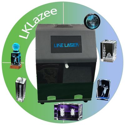 LK-IS-3DA 100000h Laser Levenslange Mini 3D Groene Foto Kristalglas Blok Graveermachine