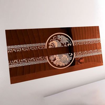 CNC laser etsen machine voor hotel kleur kunst decoratie op 304 roestvrij staal