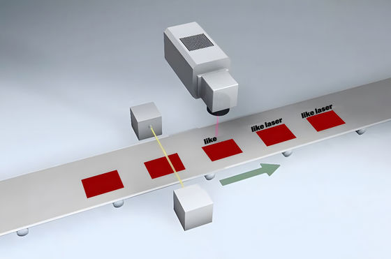 Optische glasvezellasermarkeringsmachine voor CO2-vliegdruk op petfles/plastiekfles