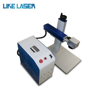 Draagbare glasvezellasermarkeringsmachine voor het markeren van metaalvrij monsters