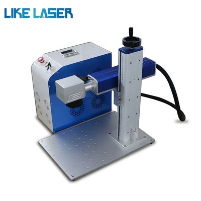 Draagbare glasvezellasermarkeringsmachine voor het markeren van metaalvrij monsters