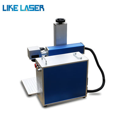 Draagbare glasvezellasermarkeringsmachine voor het markeren van metaalvrij monsters