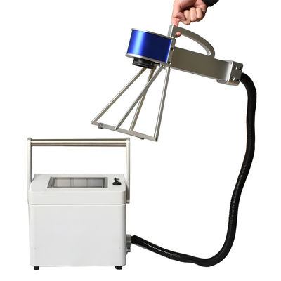 Mini draagbare handheld vezellasermarkeringsmachine 20W 30W 50W voor metalen harde kunststofbanden