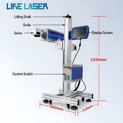 175mm*175mm Markeringsgebied Lasermarkeringsmachine voor datumcode graveren in Shenzhen