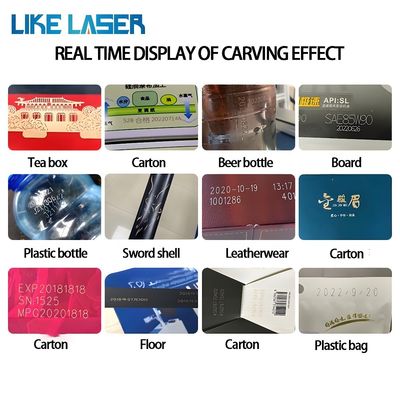 CE-gecertificeerde hoge snelheid CO2-laser 30W vliegende lasermarkeringsmachine voor voedselverpakking