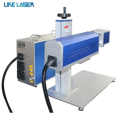 Niet-metaal gegraveerde Galvo CO2 Ov Laser met luchtkoelsysteem en transportband 30W 60W