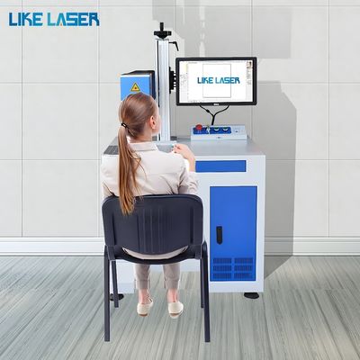 Niet-metaal gegraveerde Galvo CO2 Ov Laser met luchtkoelsysteem en transportband 30W 60W