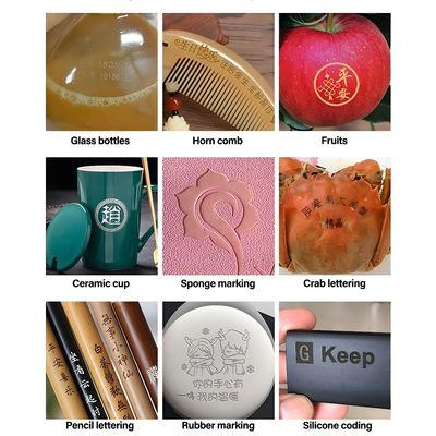 0-1,2 mm Markeringsdiepte Luchtkoeling CO2 Lasergraveringsmarkeringsmachine voor aangepast logo